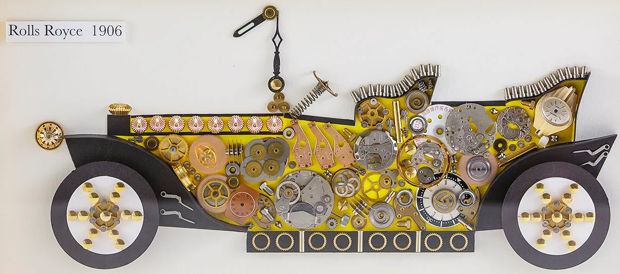 Hand-Crafted Watch-Part Collages